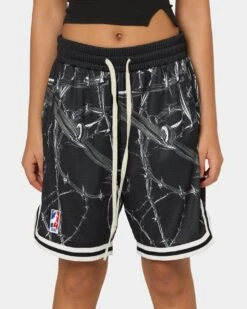 Goat Crew Barbed Wire Shorts Black/White 4 Goat Crew Barbed Wire Shorts Black/White -Mitchell & Ness Shop 03009563 YB012 womens 00030