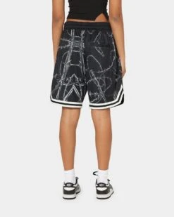 Goat Crew Barbed Wire Shorts Black/White 5 Goat Crew Barbed Wire Shorts Black/White -Mitchell & Ness Shop 03009563 YB012 womens 00040