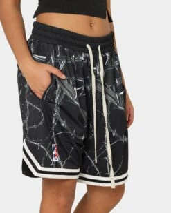 Goat Crew Barbed Wire Shorts Black/White 8 Goat Crew Barbed Wire Shorts Black/White -Mitchell & Ness Shop 03009563 YB012 womens 00070