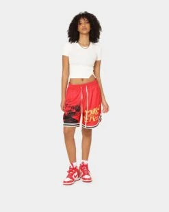 Goat Crew X Cowboy Bebop Bebop Group Shorts Red -Mitchell & Ness Shop 03009564 YR001 womens 00020