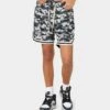 Goat Crew Camo Shorts Black -Mitchell & Ness Shop 03009565 YB001 womens 0010