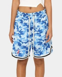 Goat Crew Camo Shorts Blue -Mitchell & Ness Shop 03009565 YX001 womens 00030