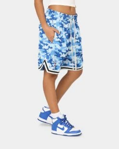 Goat Crew Camo Shorts Blue -Mitchell & Ness Shop 03009565 YX001 womens 00050