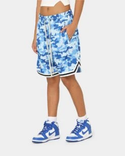 Goat Crew Camo Shorts Blue -Mitchell & Ness Shop 03009565 YX001 womens 00060