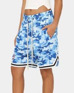 Goat Crew Camo Shorts Blue -Mitchell & Ness Shop 03009565 YX001 womens 00090