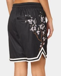 Goat Crew Cherry Blossom Shorts Black/White -Mitchell & Ness Shop 03009566 YB012 womens 0080