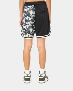 Goat Crew Half Camo Shorts Black/Black -Mitchell & Ness Shop 03009567 YB015 womens 0040