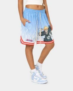 Goat Crew X Bleach Ichigo Flame Shorts Blue -Mitchell & Ness Shop 03009568 YX001 womens 00050
