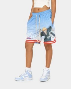 Goat Crew X Bleach Ichigo Flame Shorts Blue -Mitchell & Ness Shop 03009568 YX001 womens 00060
