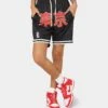 Goat Crew Kanji Flame Shorts Black/White 2 Goat Crew Kanji Flame Shorts Black/White -Mitchell & Ness Shop 03009569 YB012 womens 0010