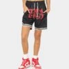 Goat Crew X Cowboy Bebop Spike Solo Shorts Black/Red -Mitchell & Ness Shop 03009572 YB004 womens 0010