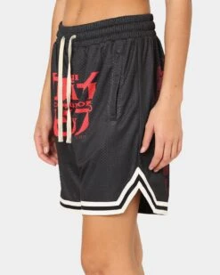 Goat Crew X Cowboy Bebop Spike Solo Shorts Black/Red -Mitchell & Ness Shop 03009572 YB004 womens 0070