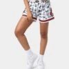 Mitchell & Ness Women's Chicago Bulls Doodle Shorts Black/White -Mitchell & Ness Shop 03009579 YB012 womens 00010