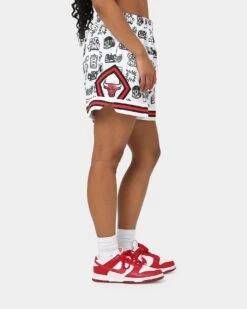 Mitchell & Ness Women's Chicago Bulls Doodle Shorts White -Mitchell & Ness Shop 03009579 YW100 womens 0050