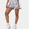 Mitchell & Ness Women's Los Angeles Lakers Doodle Shorts Black/White -Mitchell & Ness Shop 03009580 YB012 womens 0010
