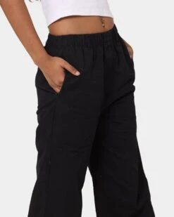 X-Girl Women's Easy Straight Pant Black -Mitchell & Ness Shop 03009616 YB001 womens 0030