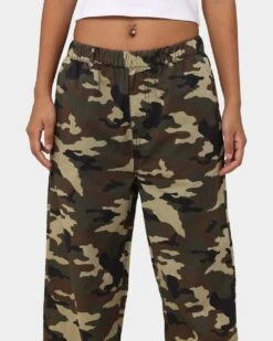 X-Girl Women's Easy Straight Pant Camo -Mitchell & Ness Shop 03009616 YC001 womens 0070