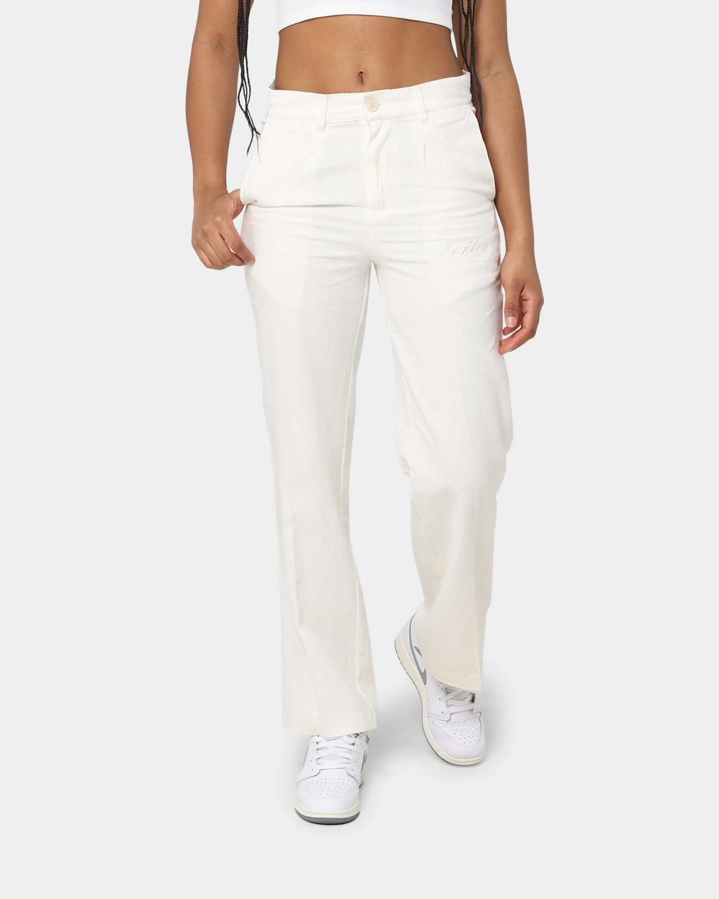 Loiter Utopia Linen Pants Ecru Loiter Utopia Linen Pants Ecru -Mitchell & Ness Shop 03009927 YE017 womens 0010