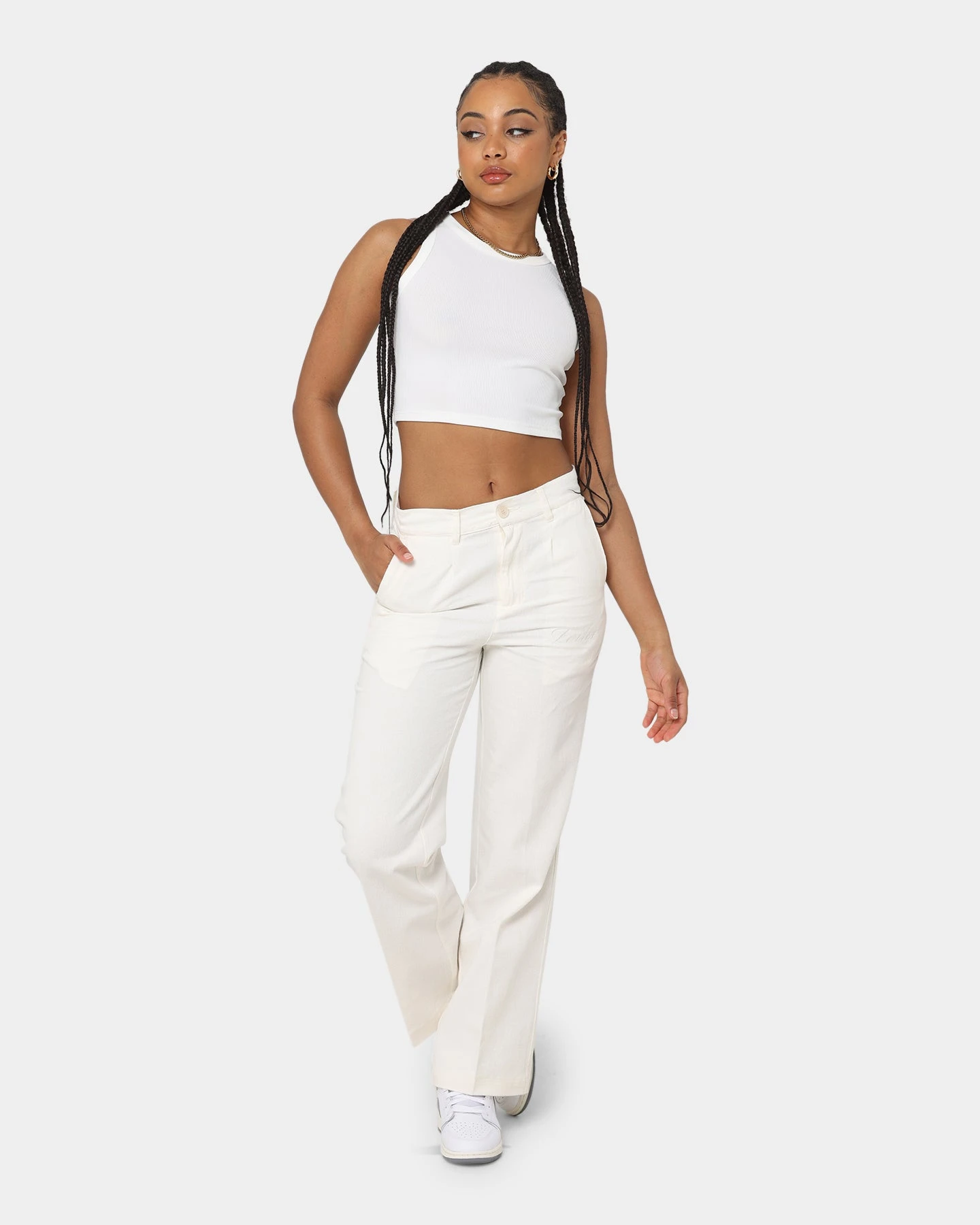 Loiter Utopia Linen Pants Ecru Loiter Utopia Linen Pants Ecru -Mitchell & Ness Shop 03009927 YE017 womens 0020