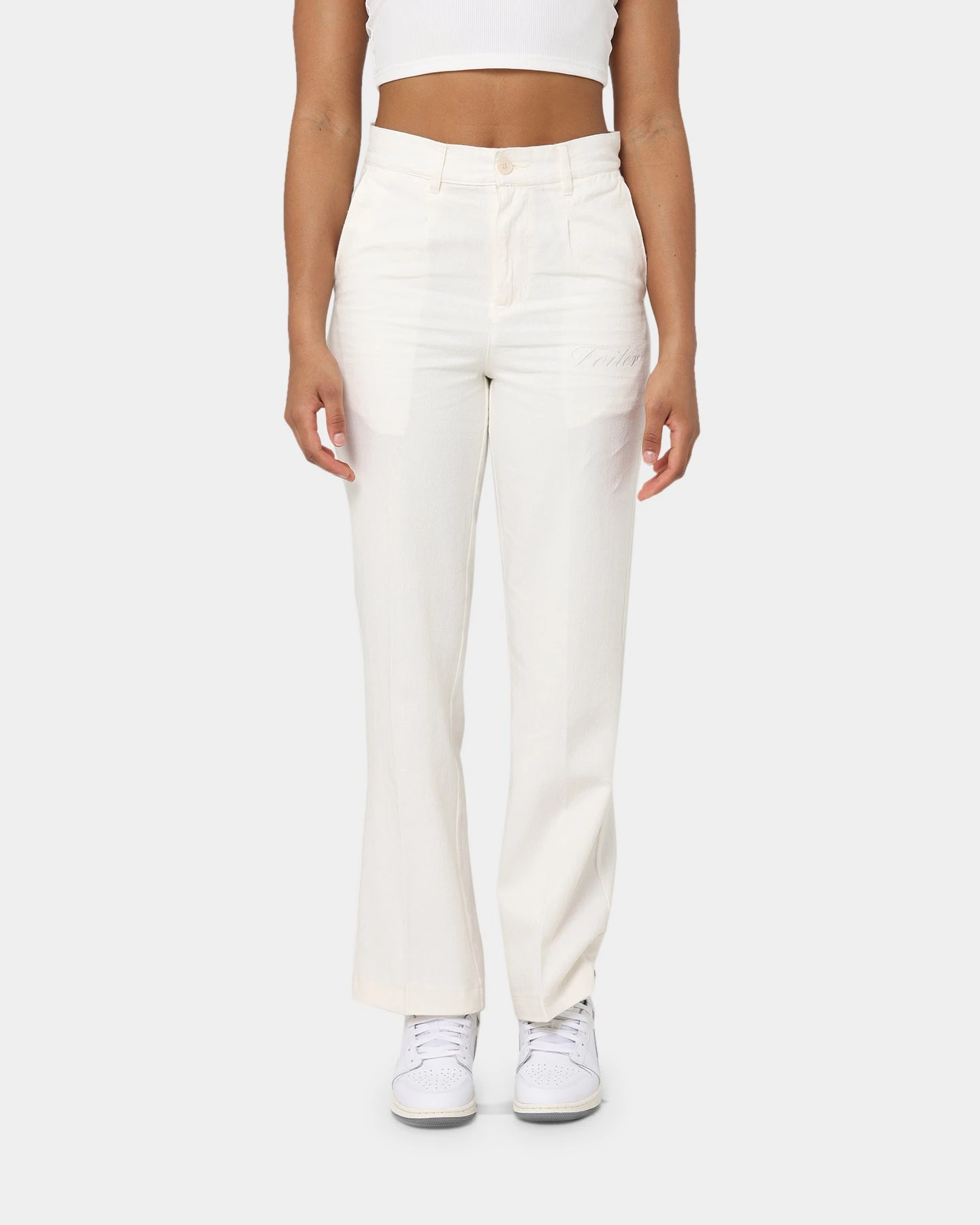 Loiter Utopia Linen Pants Ecru Loiter Utopia Linen Pants Ecru -Mitchell & Ness Shop 03009927 YE017 womens 0030