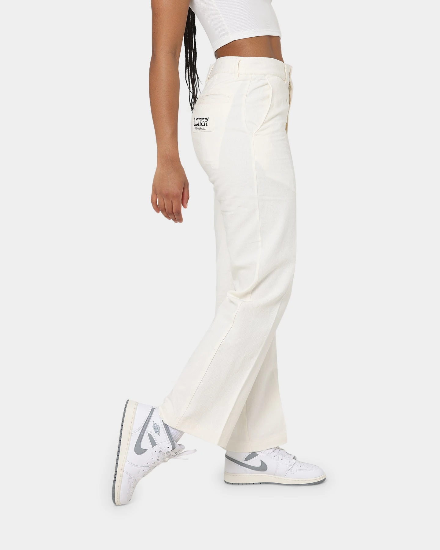 Loiter Utopia Linen Pants Ecru Loiter Utopia Linen Pants Ecru -Mitchell & Ness Shop 03009927 YE017 womens 0050