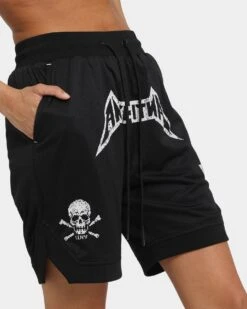 The Anti Order Heavy Metal Basketball Shorts Black/White -Mitchell & Ness Shop 03010008 YB012 womens 030