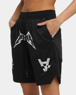 The Anti Order Heavy Metal Basketball Shorts Black/White -Mitchell & Ness Shop 03010008 YB012 womens 040