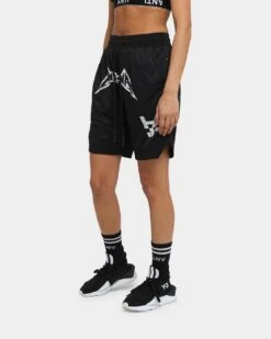 The Anti Order Heavy Metal Basketball Shorts Black/White -Mitchell & Ness Shop 03010008 YB012 womens 060