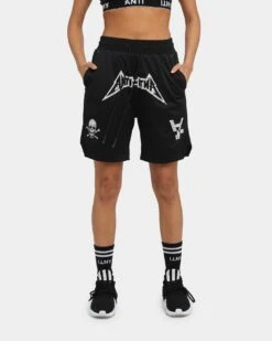 The Anti Order Heavy Metal Basketball Shorts Black/White -Mitchell & Ness Shop 03010008 YB012 womens 070