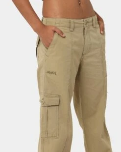 X-Girl Work Cargo Pants Khaki -Mitchell & Ness Shop 03010228 YK001 womens 0030