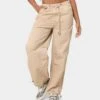 MNML Women's Parachute Pants Beige -Mitchell & Ness Shop 03010287 Y1000 womens 010