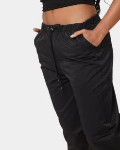 MNML Women's Parachute Pants Black -Mitchell & Ness Shop 03010287 YB001 womens 040