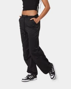 MNML Women's Parachute Pants Black -Mitchell & Ness Shop 03010287 YB001 womens 060