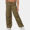 MNML Women's Parachute Pants Khaki -Mitchell & Ness Shop 03010287 YK001 womens 010
