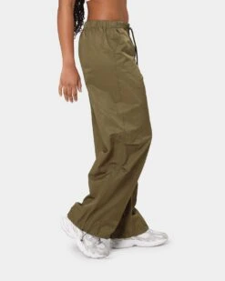 MNML Women's Parachute Pants Khaki -Mitchell & Ness Shop 03010287 YK001 womens 050