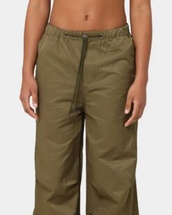 MNML Women's Parachute Pants Khaki -Mitchell & Ness Shop 03010287 YK001 womens 070