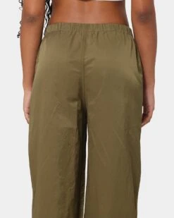 MNML Women's Parachute Pants Khaki -Mitchell & Ness Shop 03010287 YK001 womens 080