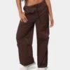 MNML Women's Parachute Pants Brown -Mitchell & Ness Shop 03010287 YX300 womens 010