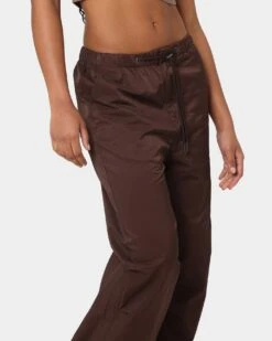 MNML Women's Parachute Pants Brown -Mitchell & Ness Shop 03010287 YX300 womens 030