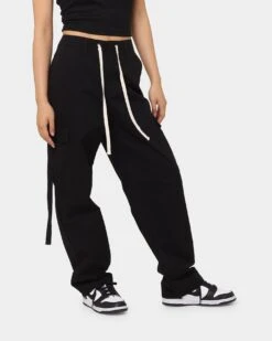 MNML Women's Baggy Cargo Pants Black 6 MNML Women's Baggy Cargo Pants Black -Mitchell & Ness Shop 03010298 YB001 womens 0050