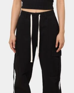 MNML Women's Baggy Cargo Pants Black 8 MNML Women's Baggy Cargo Pants Black -Mitchell & Ness Shop 03010298 YB001 womens 0070