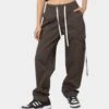 MNML Women's Baggy Cargo Pants Charcoal -Mitchell & Ness Shop 03010298 YC300 womens 0010