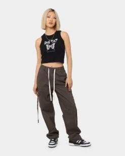 MNML Women's Baggy Cargo Pants Charcoal 3 MNML Women's Baggy Cargo Pants Charcoal -Mitchell & Ness Shop 03010298 YC300 womens 0020