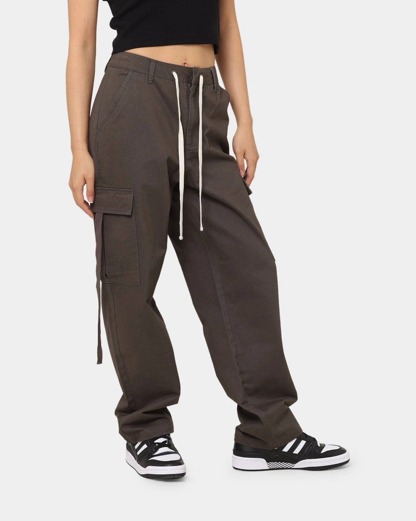 MNML Women's Baggy Cargo Pants Charcoal MNML Women's Baggy Cargo Pants Charcoal -Mitchell & Ness Shop 03010298 YC300 womens 0050