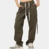 MNML Women's Baggy Cargo Pants Khaki -Mitchell & Ness Shop 03010298 YK001 womens 0010