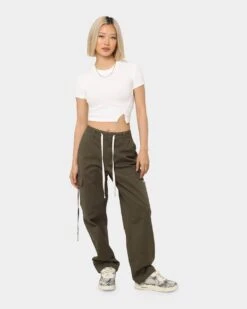 MNML Women's Baggy Cargo Pants Khaki -Mitchell & Ness Shop 03010298 YK001 womens 0020