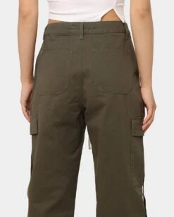 MNML Women's Baggy Cargo Pants Khaki -Mitchell & Ness Shop 03010298 YK001 womens 0080