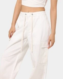 MNML Women's Baggy Cargo Pants Off White -Mitchell & Ness Shop 03010298 YO007 womens 0040