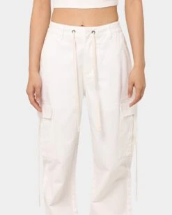 MNML Women's Baggy Cargo Pants Off White -Mitchell & Ness Shop 03010298 YO007 womens 0070