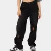 MNML Women's Baggy Distressed Jeans Vintage Black -Mitchell & Ness Shop 03010299 YV009 womens 0010